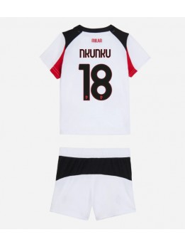AC Milan Christopher Nkunku #18 Replika Borta Kläder Barn 2025-26 Kortärmad (+ byxor)